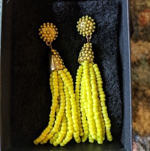 Baublebar Yellow Bead Tassel Earrings